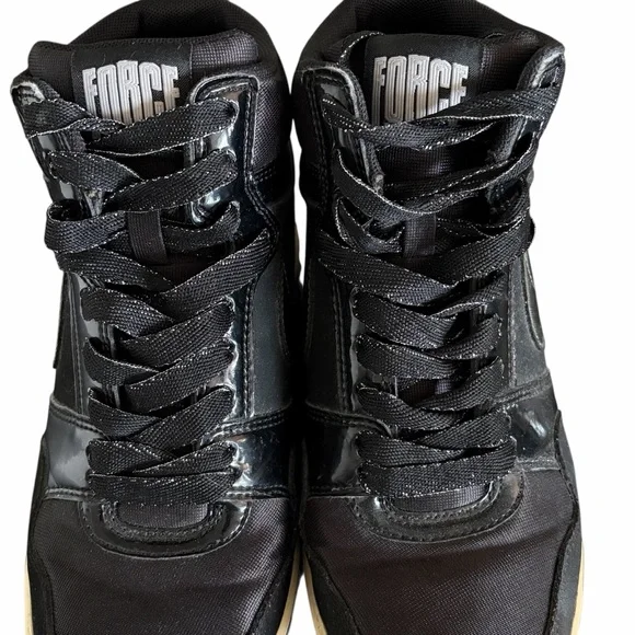 Nike Force Dunk Sky High Hidden Wedge Sneaker Shoe Black Size 7.5 - Picture 5 of 9